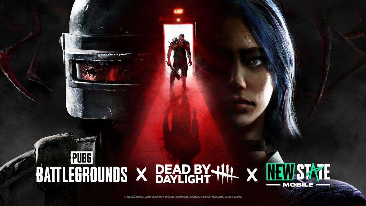 The teaser image for the PUBG x Dead By Daylight collaboration.