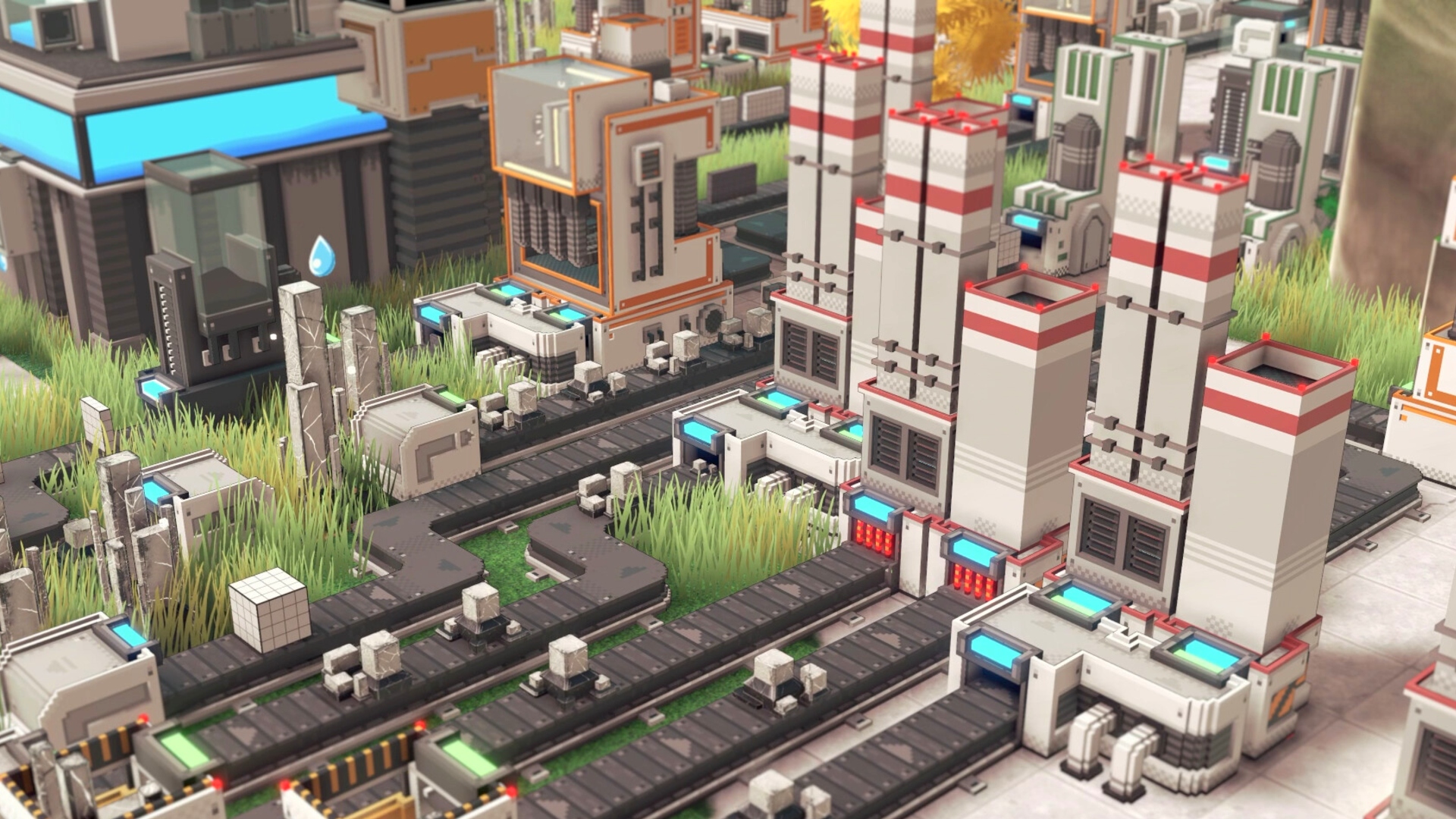 Factorio challenger Modulus flaunts its voxel production lines in new demo