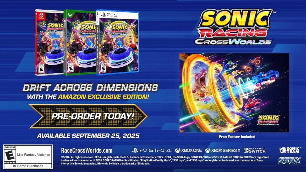 Sonic Racing: CrossWorlds at Amazon