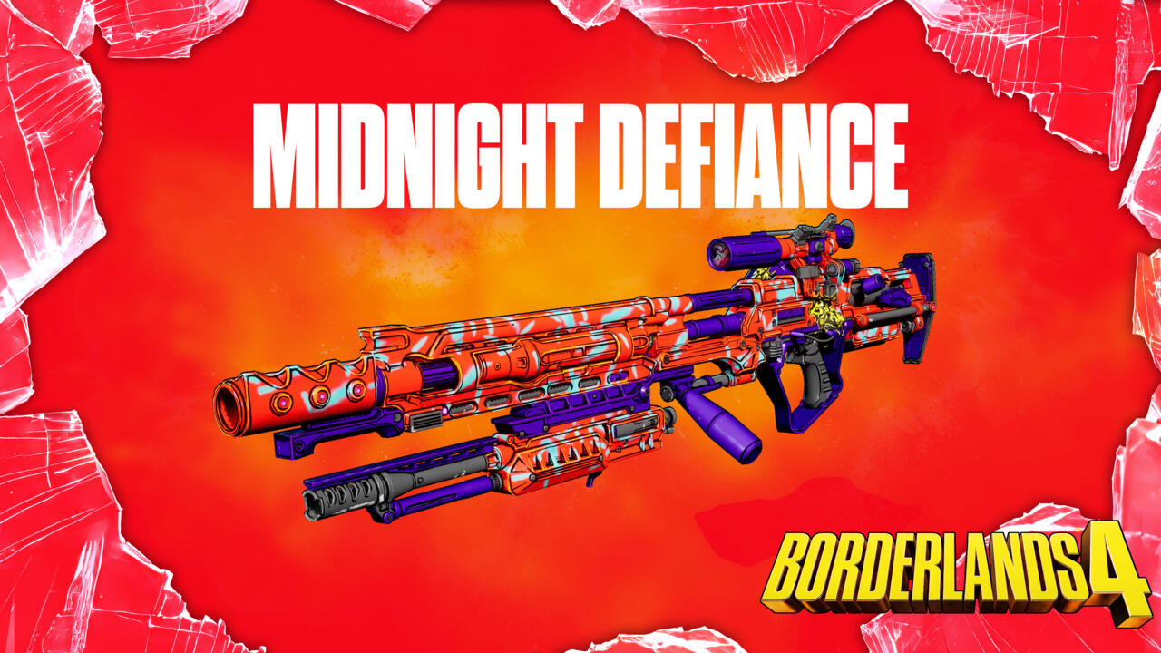 The Midnight Defiance legendary sniper rifle will be available as a Twitch Drop for Borderlands 4 from now through September 30. 