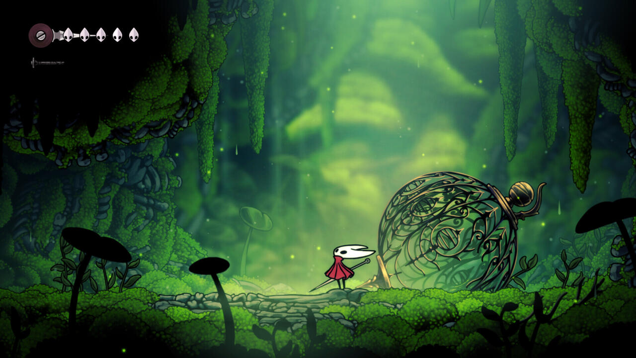 Hornet's journey starts at the bottom of Pharloom.
