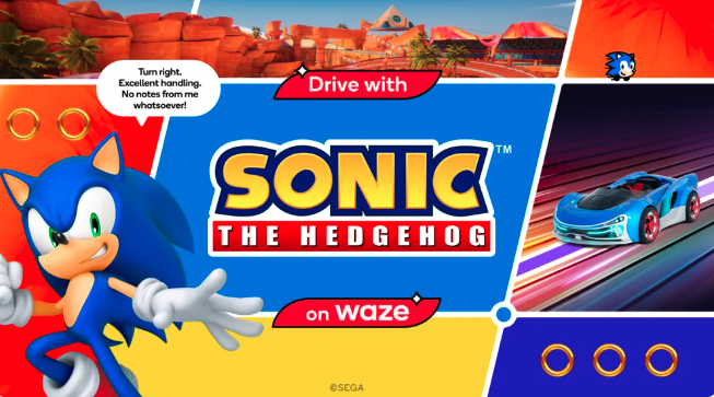 Sonic comes to Waze.